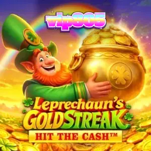 Tampilan visual slot Leprechaun’s Gold Streak dengan elemen emas dan tema Irlandia