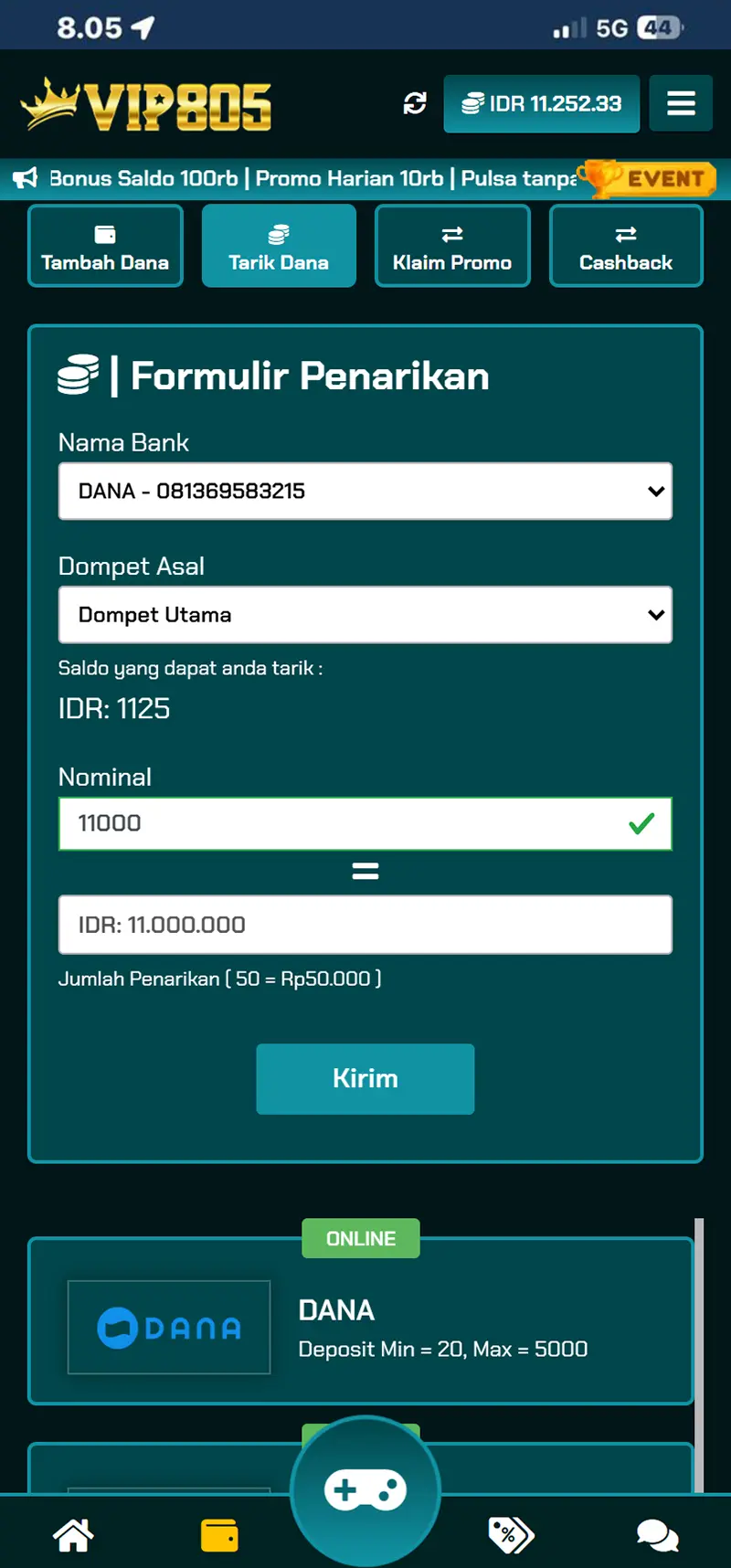 vip805 Masuk